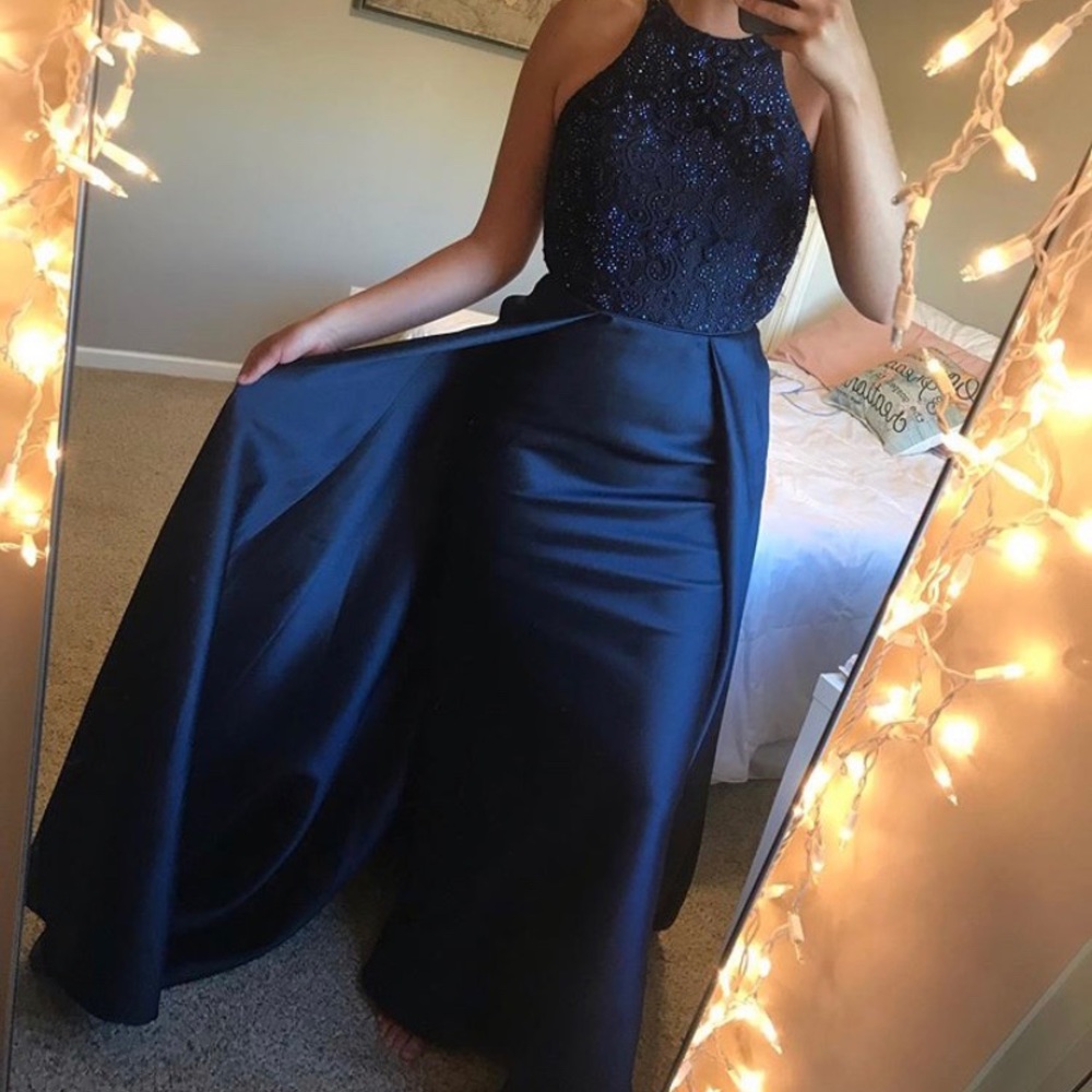 Navy blue prom dress